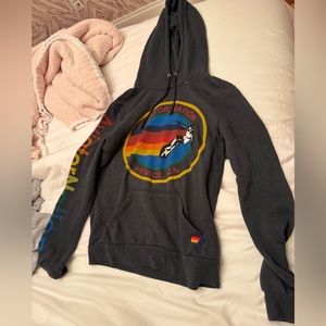 Aviator nation Venice charcoal pullover hoodie